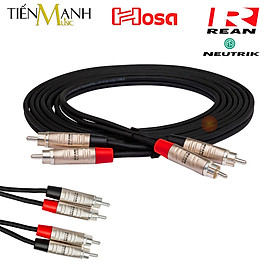 Mua Cặp Dây Cáp Loa Kiểm Âm Hosa Rean by Neutrik 2 Đầu Hoa Sen RCA Pro Stereo TRS HRR-003X2  HRR-005X2  HRR-010X2  HRR-015X2  HRR-020X2  HRR-050X2  HRR-075X2  HRR-100X2 Studio Monitor Cable Hàng Chính Hãng