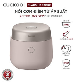 Nồi cơm điện áp suất kép cao tần Cuckoo 1.08L CRP-NHTR0610FP- Màu hồng đất- công nghệ áp suất xi lanh hiện đại, giúp giảm tiếng ồn- Lòng nồi phủ men Xwall độc quyền- Bảo hành 2 năm - Hàng chính hãng Cuckoovina