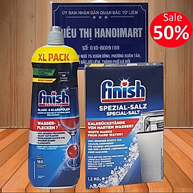 Nước làm bóng Finish 750 ml+ muối rửa bát Finish 1200 g