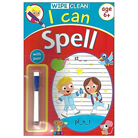 [Download Sách] Wipe Clean: I Can Spell - Book With Pen