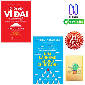 Combo Lãnh Đạo và Quản Trị: Từ Tốt Đến Vĩ Đại + Nhà Lãnh Đạo Không Chức Danh (Bộ 2 cuốn Bài Học & Kỹ năng Phát Triển Kinh Doanh, Quản Trị, Lãnh Đạo đỉnh cao của các công ty hàng đầu thế giới)  - Tặng kèm Bookmark Happy Life