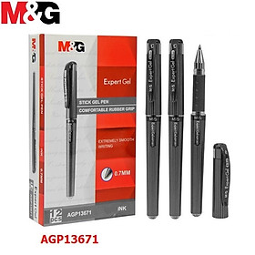 Hộp 12 cây Bút nước - bút gel 0.7mm M&G - AGP13671 đen