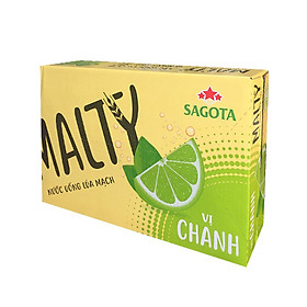 Nước uống lúa mạch Malty chanh 330ml Thùng 24 lon