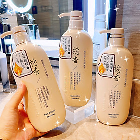 Dầu gội dầu xả Okanen tạo bọt hương trà trắng hoa sen lâu trôi kiểm soát dầu 650ml