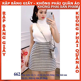 Rập giấy A0 chân váy mã 662 (BẢN VẼ)