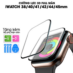 Combo 2c cường lực full màn 3D dành cho Apple Watch Series 1 2 3 4 5 6 7 8