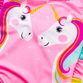 Hình ảnh Bộ đồ bơi liền mảnh xuất xịn in hình ngựa pony nhiều màu/ tiên cá cầu vồng siêu xinh cho bé gái