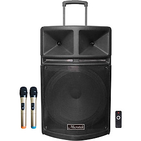 Mua Loa kéo Microtek MTK-18  loa karaoke 4 tấc giá mềm 450W kèm 2 micro - Hàng chính hãng