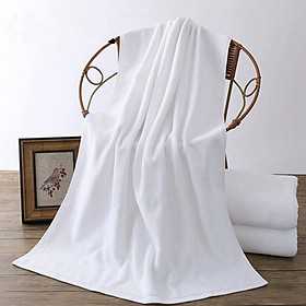 Mua Khăn tắm khách sạn trắng trơn loại lớn HANTEXCO 100% cotton  mềm mại  không xù lông tiêu chuẩn 5 sao