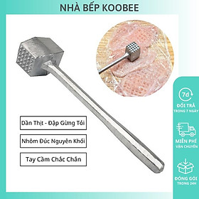 Mua Búa dần thịt đập tỏi gừng 2 đầu KooBee- Dụng cụ làm mềm thịt không gỉ bền đẹp (NB27)