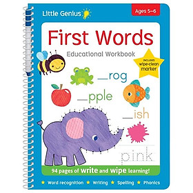 Ảnh bìa Little Genius Write And Wipe Bind Up - First Words