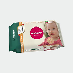 Khăn ướt ngừa hăm, kháng khuẩn an toàn cho bé Mamamy 80 tờ bổ sung (không có nắp)