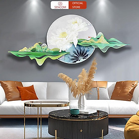 Mua Tranh sắt treo tường nghệ thuật  trang decor trang trí hoa xanh cao cấp - PD04