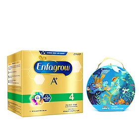 Bộ 1 Hộp Sữa Bột Enfagrow A+ 4 Với DHA Và MFGM Cho Trẻ Từ 2-6 Tuổi – Hộp 2.2kg - Tặng 1 Đồ Chơi Xếp Hình Thế Giới Đại Dương
