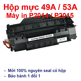 Hộp mực 49A / 53A (hàng nhập khẩu) dùng cho máy in HP LaserJet 1160, 1320, 3390, 3392, M2727, P2015 và Canon LBP 3300, 3360, 3370, 3310 - Cartridge Q5949A/Q7553A mới 100% [Fullbox]