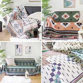 Mua Thảm Phủ Sofa Trang Trí Homestay Họa Tiết Thổ Cẩm Sang Trọng