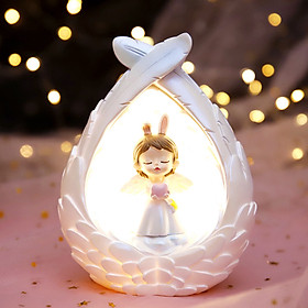 Mua Đèn ngủ dùng pin - Đèn trang trí - Đèn phòng bé - Đèn ngủ siêu dễ thương Thiên thần trái tim DP03
