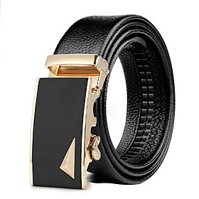 Thắt lưng nam, dây nịt nam cao cấp dây da khóa tự động mẫu HOT Style Lịch Lãm - Mặt phối tam giác cá tính T1TG36