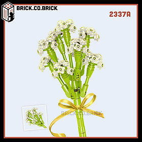 Mô hình Hoa Cỏ Cho Bé Gái Lắp ráp Hoa Cẩm Chướng Nhí và Hoa Cúc Trắng Trang Trí Nhà Cửa QL2337A