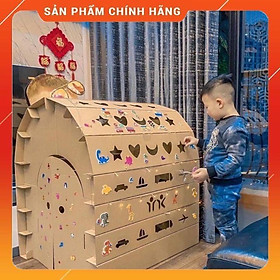 Nhà lắp ghép cho bé bằng bìa carton thông minh trang trí sáng tạo-HH251