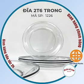 Đĩa nhựa trong suốt cao cấp Việt Nhật - Đĩa nhựa trong thiết kế sang trọng chất liệu nhựa ABS Br01450