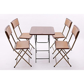 Mua Bộ bàn ghế nệm da cà phê NMT163 ( 1 bàn + 4 ghế)