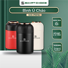 Bình Ủ Cháo Giữ Nhiệt SMARTCHOICE SCG-PK016 Cao Cấp 1050ML Tặng Kèm Muỗng Inox