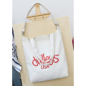Túi Tote chất liệu vải NEVENKA in chữ Drilleys USA N8609