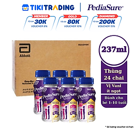 Thùng 24 Chai Sữa Nước Abbott Pediasure Vani 237ml cho trẻ từ 1-10 tuổi