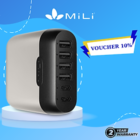 Mua Adapter Sạc 6 Cổng Công Suất 60W MiLi Charger Station III Hỗ Trợ Sạc Nhanh Power Delivery HC-60-C - Hàng Chính Hãng
