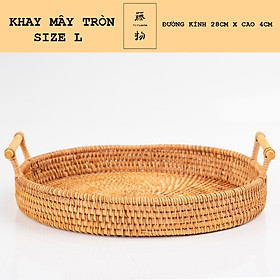 Mua Khay May Tròn Đựng Đồ Trang Trí Décor Đa Năng
