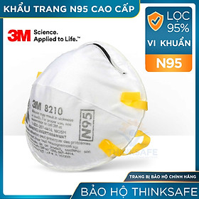 Khẩu trang N95 3M 8210 - Khẩu trang 3d mask đạt chuẩn N95 chống bụi chống độc Khẩu trang 3m phòng dịch chính hãng