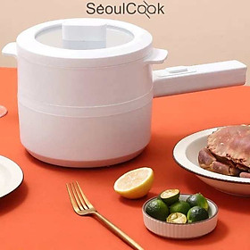 Mua Nồi điện Seoulcook đa năng thông minh tráng men chống dính cao cấp công nghệ Hàn Quốc  kèm lồng hấp dùng nấu soup  chiên  rán…
