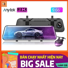 Mua Camera Hành Trình Gương Anytek A26 Quay 2K UHD Màn Hình Cảm Ứng 10 Inch - Hàng chính hãng
