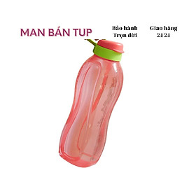Bình nước Eco 1,5 lít màu đỏ hồng nắp vặn