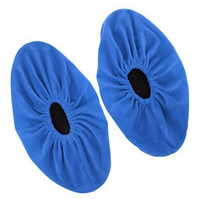 2x Velvet Shoe Covers Anti-Slip Household Overshoes with Sole for Age 3-12 Kids