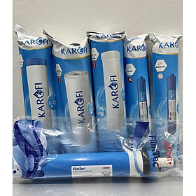 Combo 6 lõi lọc nước dành cho máy lọc Karofi 6 cấp ( Lõi 123+RO+Gac T33+ Nanosilver) Hàng chính hãng 