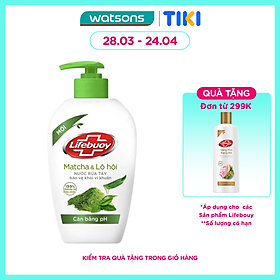 Nước Rửa Tay Lifebuoy Matcha & Lô Hội 450g