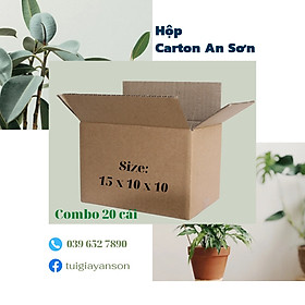 Combo 100 Hộp Bìa Carton Hộp Bìa Gói Hàng Ship Cod Dày Dặn KT 15x10x10cm