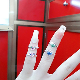 Nhẫn bạc bé gái đính đá cao cấp YN JEWELRY