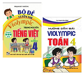 Hình ảnh ￼Sách - (Combo) Bộ Đề Thi Violympic Trạng Nguyên Tiếng Việt 4 + Hướng Dẫn Giải Violympic Toán 4