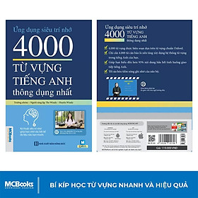 [Download Sách] Sách - Ứng Dụng Siêu Trí Nhớ 4000 Từ Vựng Tiếng Anh Thông Dụng Nhất Dành Cho Người Học Cơ Bản - Học Kèm App Online