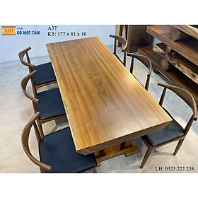 Mua Bàn Ăn Gỗ Me Tây  Bàn Làm Việc Gỗ Me Tây  Bàn Gỗ Me Tây Nguyên Tấm Dài 1 77m Rộng 81cm Dày 10cm