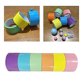 6x Creative Sticky Ball Tape Candy Color Educational Toy Crafts for Adult Kids Accessories