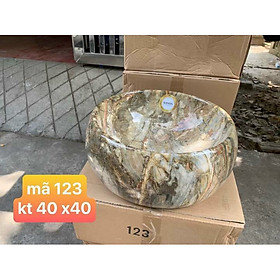 Mua CHẬU ĐẶT BÀN LAVABO HÌNH TRÒN CAO CẤP VÂN ĐÁ TỰ NHIÊN