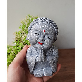 Bộ 03 chú tiểu an nhiên mẫu giả đá size lớn 12cm