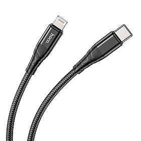 Mua Cáp sạc nhanh PD20W Hoco DU02 Max Type-C sang iPhone truyền dữ liệu dây dù siêu bền dài 1M dành cho iOS - Hàng chính hãng