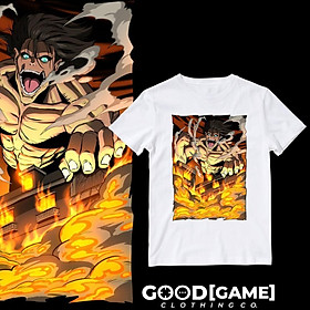 Mẫu áo thun Attack on Titan Anime Eren Attack Titan Cotton đẹp giá rẻ giá xưởng