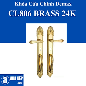 Khóa Cửa Chính Demax CL806 BRASS 24K. Hàng Chính Hãng