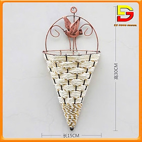 Mua Giỏ Cắm Hoa Treo Tường Trang Trí Ban Công Sân Vườn Dài 30cm Rộng 14cm Chưa Kèm Hoa DG-116